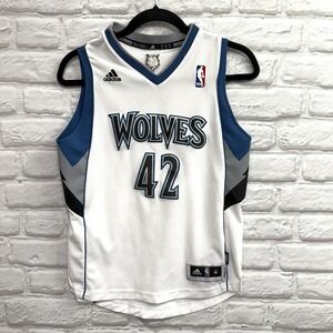 Autographed  Adidas NBA Minnesota Timberwolves #42 Kevin Love Size‎ Medium Youth